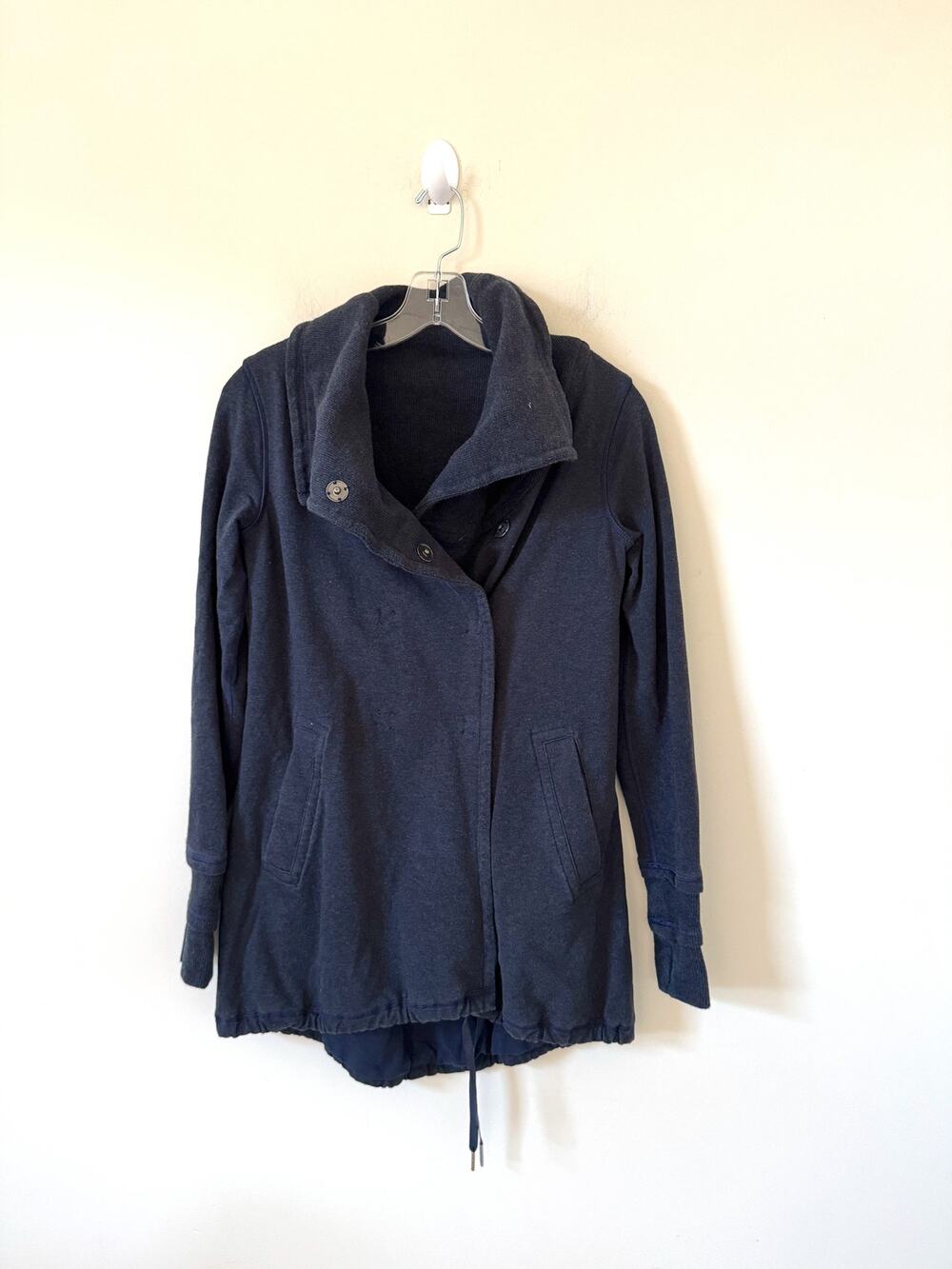 Lululemon Heavyweight Cinch Pocket Jacket Sweater Navy Blue Size 4